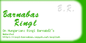 barnabas ringl business card